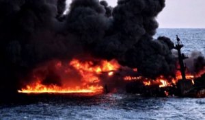 Après le naufrage d'un pétrolier, une marée noire menace la mer de Chine