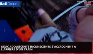 Russie : Deux ados inconscients s'accrochent à l'arrière d'un train en marche (vidéo)