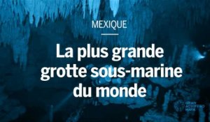 Mexique : Les images d'une gigantesque grotte sous-marine