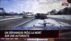 Etats-Unis : un dépanneur frôle la mort sur une autoroute (vidéo)