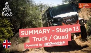 Summary - Truck/Quad - Stage 13 (San Juan / Córdoba) - Dakar 2018