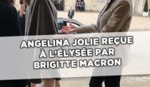 Angelina Jolie reçue à l'Elysée par Brigitte Macron