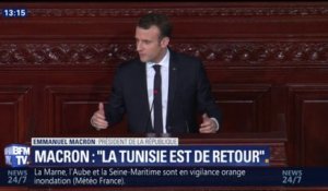 Macron : "La page du printemps tunisien n'est pas tournée (...) Mais la Tunisie est bien de retour"