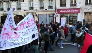 Manifestation à Paris contre la réforme  de l'accès à l'université et du bac