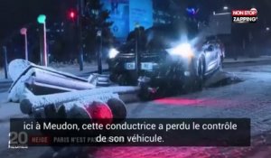 Neige à Paris : La technique insolite d’une mère pour pousser sa poussette sur le verglas (Vidéo)