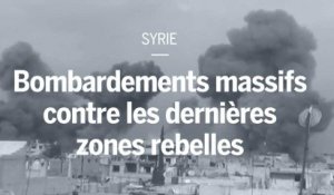 Syrie : intenses bombardements sur les dernières zones rebelles