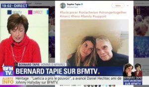 Bernard Tapie donne de ses nouvelles: "La preuve que ça ne va pas trop mal puisque j'arrive à vous parler"