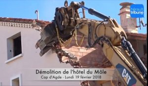 Démolition de l'hôtel du Mole - Cap d'Agde 2018