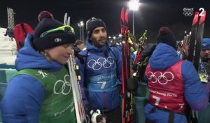 JO 2018 : Biathlon - Relais mixte / Pour l'équipe de France "gagner ensemble, c'est magnifique"