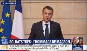 Soldats français tués au Mali : Macron témoigne du plein soutien de la nation à leurs familles