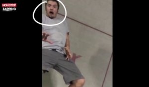 Il lâche son téléphone en plein trampoline et il atterrit au mauvais endroit (Vidéo)