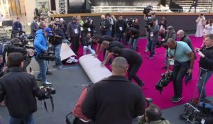 Oscars 2018: préparatifs sur Hollywood Boulevard