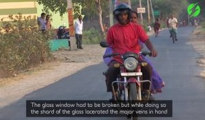Cet homme amputé du bras droit a bricolé sa moto pour pouvoir rouler malgré son handicap