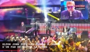 Elton John pète les plombs à cause d'un fan et quitte la scène en plein concert (vidéo)