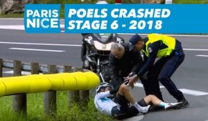 Poels crashed - Étape 6 / Stage 6 - Paris-Nice 2018