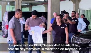 Nasser Al-Khelaïfi en visite à la Fondation de Neymar Jr