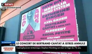 Reportage à Istres où le concert de Bertrand Cantat vient d'être annulé par la salle de concert