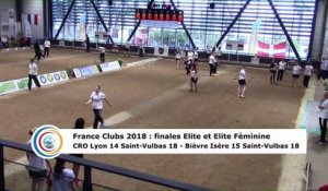 Quatrième tour, finale Elite F Bièvre Isère contre Saint-Vulbas et finale Elite CRO Lyon contre Saint-Vulbas, France Clubs 2018, Balaruc-les-Bains 2018