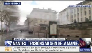 Manifestation à Nantes: des violences et des jets de pierre contre la préfecture