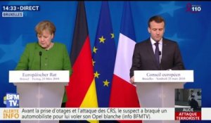 Prise d'otages à Trèbes: "Tout porte à croire qu'il s'agit d'une attaque terroriste", dit Macron