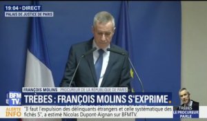 Le procureur Molins rend hommage à "l’engagement héroïque" du lieutenant-colonel Arnaud Beltrame