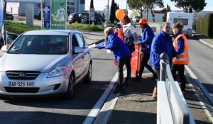 Grève à Carrefour Orange