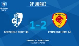 J28 : Grenoble Foot 38 - Lyon Duchère AS (1-2), le résumé
