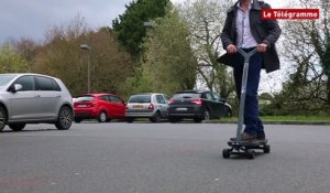 Saint-Brieuc. B-Lev Technology, vient de concevoir un skateboard électrique