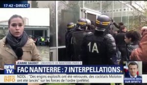 Les CRS interviennent à l'université de Nanterre, 7 personnes ont été interpellées