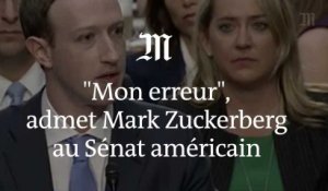 « C’est mon erreur, et j’en suis désolé », admet Mark Zuckerberg devant le Sénat américain