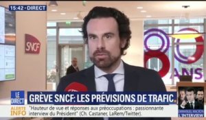 "Pour demain le taux de déclaration de grévistes est d'environ 38%", annonce la SNCF