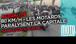 Manif FFMC contre les 80 kmh - Les motards bloquent Paris