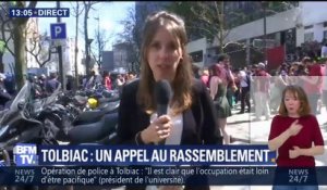 Devant l'université de Tolbiac, le rassemblement pourrait durer encore plusieurs heures