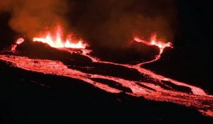 La Réunion : Le Piton de la Fournaise en éruption