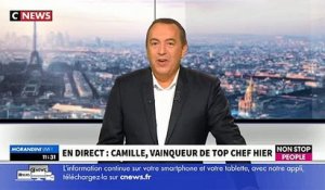 Camille, le vainqueur de Top Chef 2018, évoque sa victoire sur le plateau de "Morandini Live" sur CNews et Non Stop People