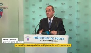 Violences dans la manifestation du #1erMai à Paris : "200 personnes interpellées" et dont 94 "orientées vers des commissariats", annonce Michel Delpuech le préfet de police de Paris