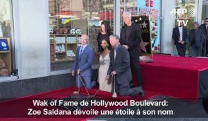 L'actrice Zoe Saldana honorée à Hollywood