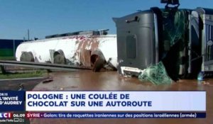 Un camion renverse 12 tonnes de chocolat sur l'autoroute - ZAPPING ACTU DU 10/05/2018