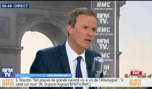 Pour Dupont-Aignan, Macron a été "humilié" par Trump