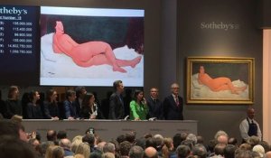 Un "Nu couché" de Modigliani adjugé 157,2 millions de dollars