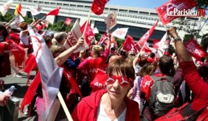 La manif des banquiers : « On est là pour soutenir nos dirigeants »