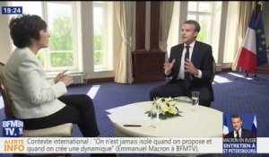 "Il y a des manifestations légitimes contre la réforme de la SNCF", explique Emmanuel Macron