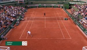 Roland-Garros : David Goffin solide et break Robin Haase
