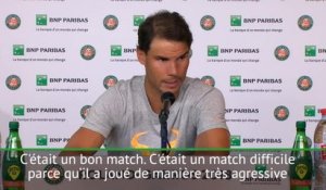 Roland-Garros - Nadal : "Un match difficile"