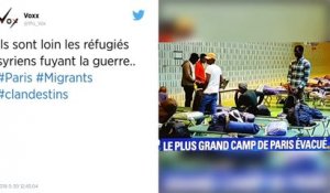 Plus d'un millier de migrants évacués à Paris sur le campement du "Millénaire".