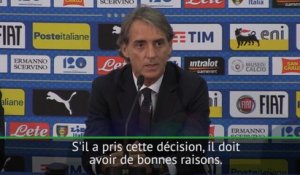 Amical - Mancini : "Zidane doit avoir ses raisons"