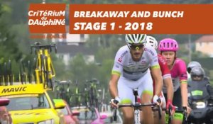 Breakaway and bunch - Étape 1 / Stage 1 (Valence / Saint-Just-Saint-Rambert) - Critérium du Dauphiné 2018