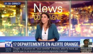 Orages: 17 départements placés en alerte orange