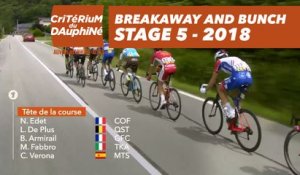 Breakaway and bunch - Étape 5 / Stage 5 (Grenoble / Valmorel) - Critérium du Dauphiné 2018