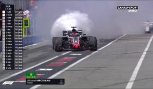Grand Prix du Canada 2018 : Problème moteur pour Romain Grosjean au début de la Q1